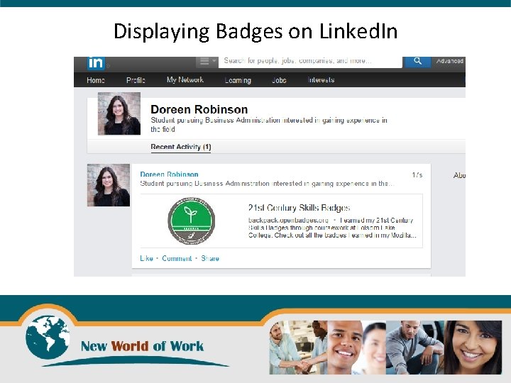 Displaying Badges on Linked. In 20 