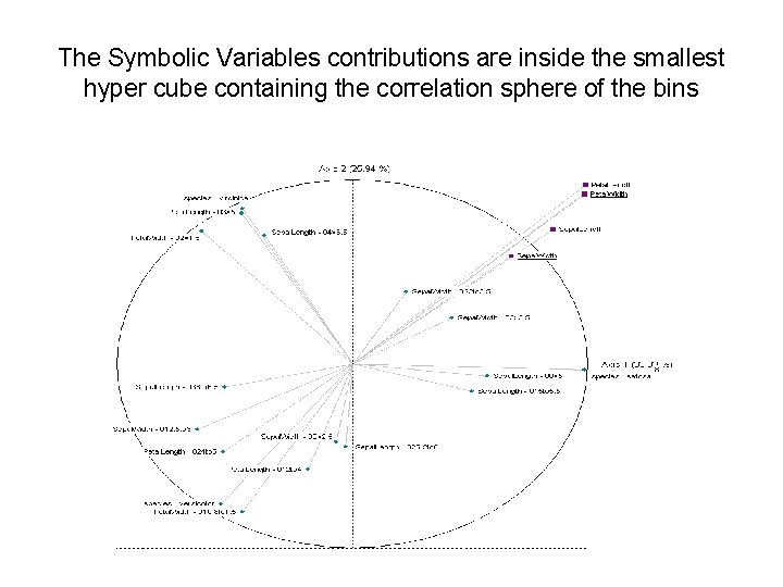 The Symbolic Variables contributions are inside the smallest hyper cube containing the correlation sphere