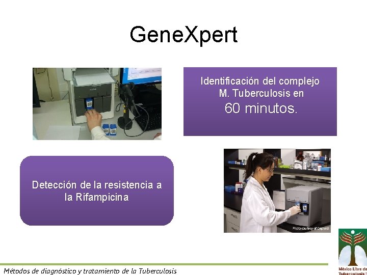 Gene. Xpert Identificación del complejo M. Tuberculosis en 60 minutos. Detección de la resistencia
