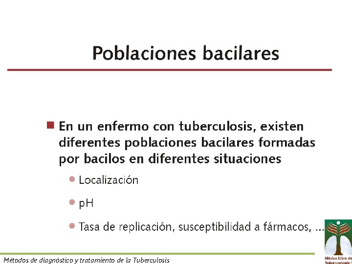 Métodos de diagnóstico y tratamiento de la Tuberculosis 