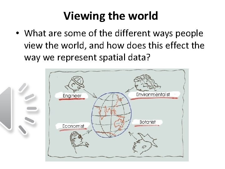 Viewing the world • What are some of the different ways people view the