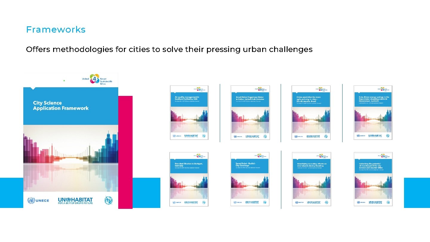Frameworks Offers methodologies for cities to solve their pressing urban challenges 