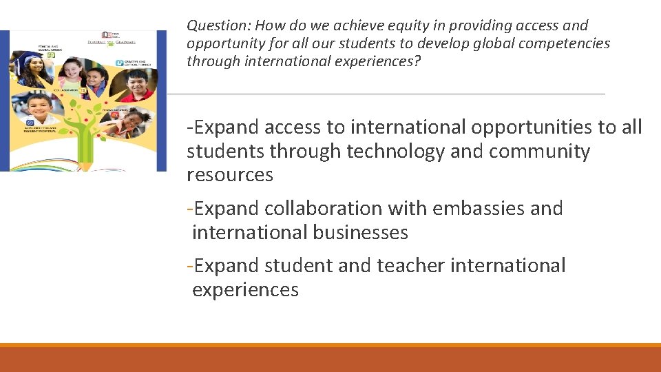 Question: How do we achieve equity in providing access and opportunity for all our