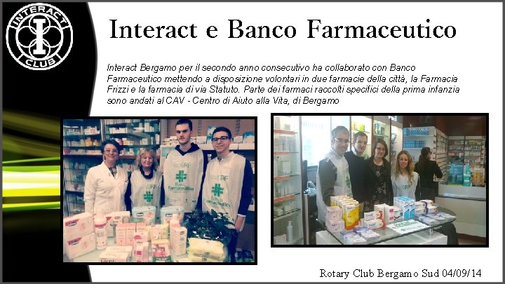 Interact e Banco Farmaceutico Interact Bergamo per il secondo anno consecutivo ha collaborato con