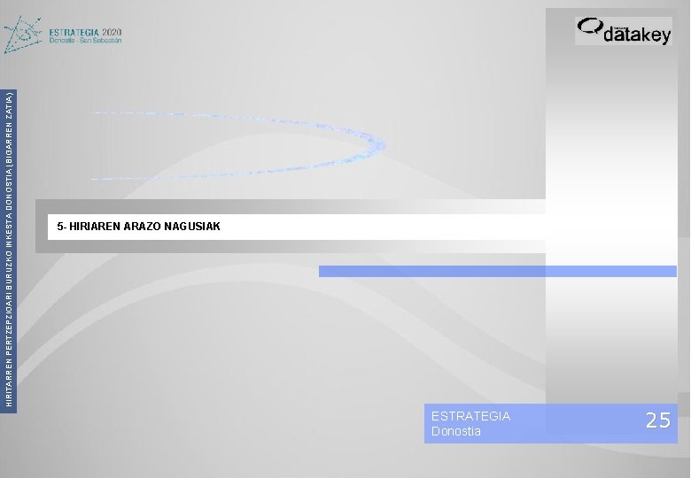 HIRITARREN PERTZEPZIOARI BURUZKO INKESTA DONOSTIA (BIGARREN ZATIA) 5 - HIRIAREN ARAZO NAGUSIAK ESTRATEGIA Donostia