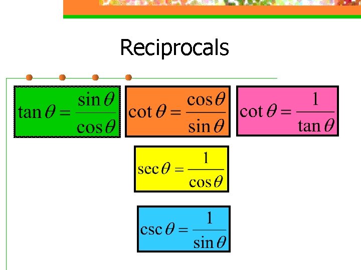 Reciprocals 