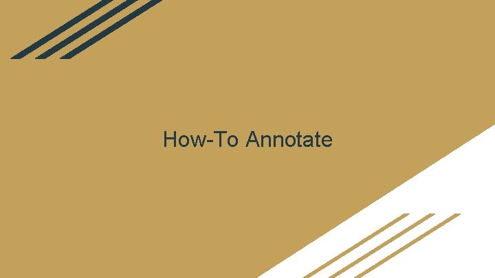 How-To Annotate 