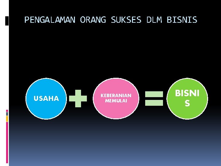 PENGALAMAN ORANG SUKSES DLM BISNIS USAHA KEBERANIAN MEMULAI BISNI S 