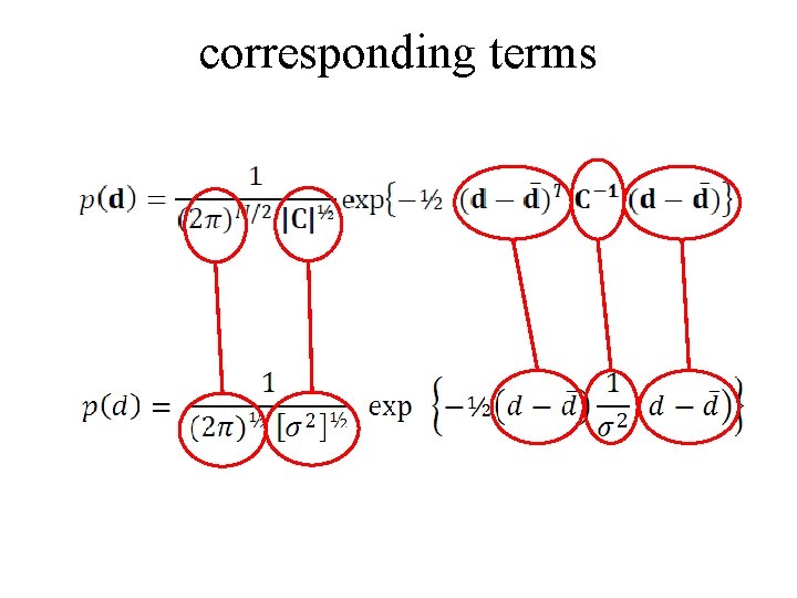 corresponding terms 