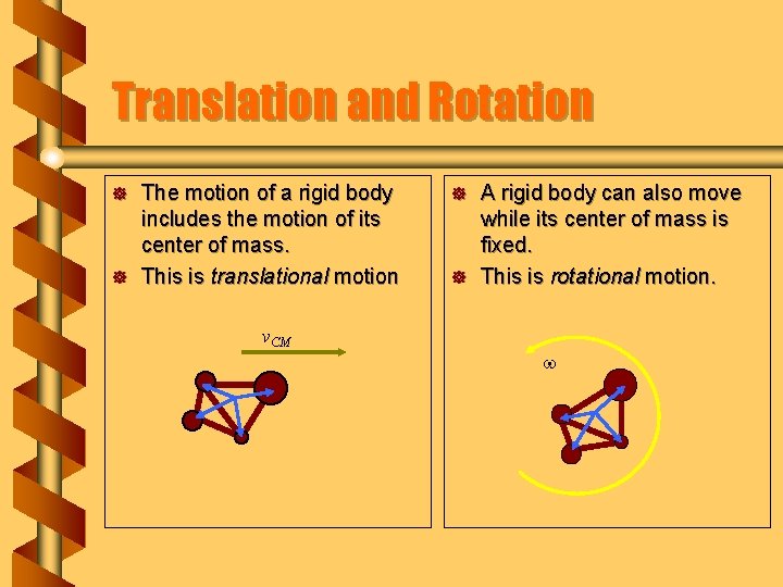 Rotational Inertia Rigid Body Real objects have mass