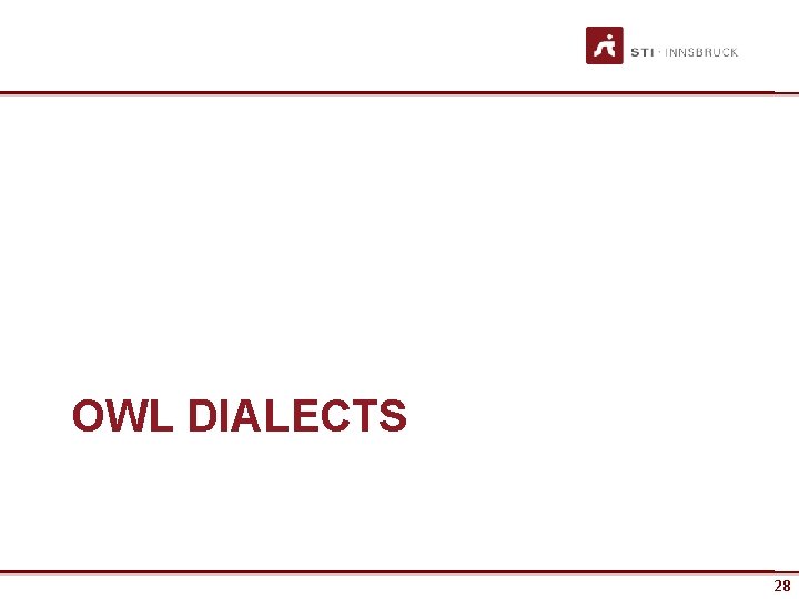 OWL DIALECTS 28 