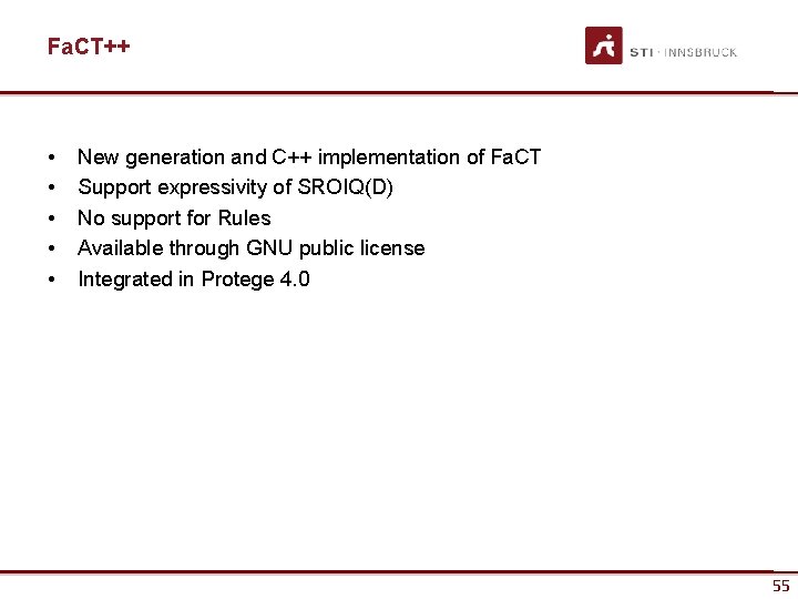 Fa. CT++ • • • New generation and C++ implementation of Fa. CT Support