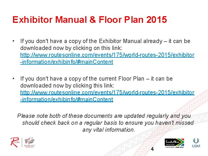 Exhibitor Manual & Floor Plan 2015 • If you don't have a copy of