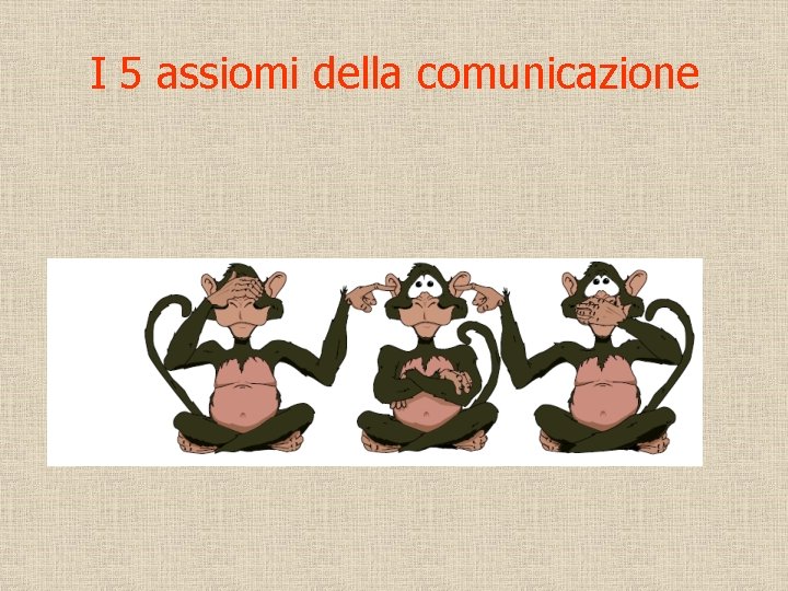 I 5 assiomi della comunicazione 