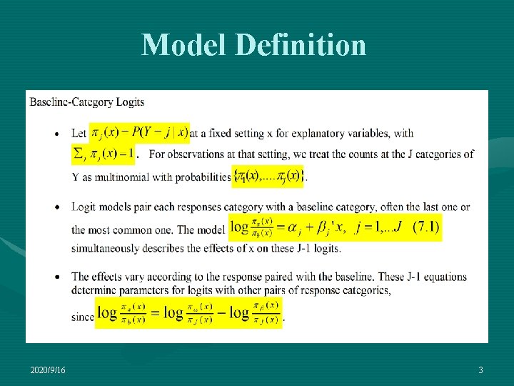 Model Definition 2020/9/16 3 