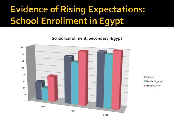 Evidence of Rising Expectations: School Enrollment in Egypt 