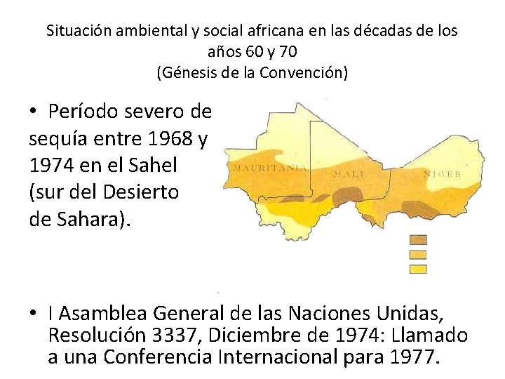 Situación ambiental y social africana en las décadas de los años 60 y 70