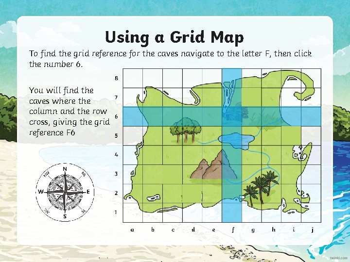 Using a Grid Map To find the grid reference for the caves navigate to