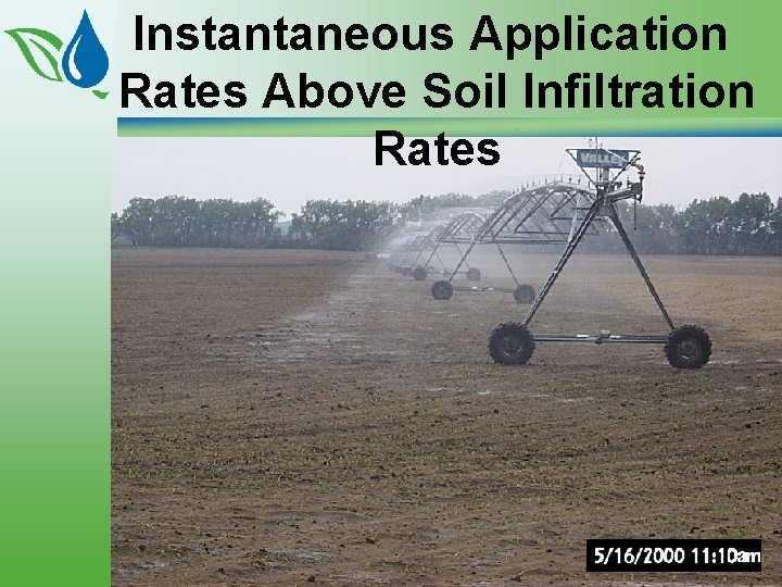 Instantaneous Application Rates Above Soil Infiltration Rates 