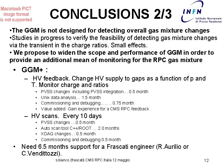 CONCLUSIONS 2/3 • The GGM is not designed for detecting overall gas mixture changes