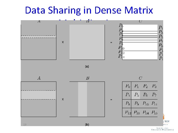 Data Sharing in Dense Matrix Multiplication 19 Data Sharing in Dense Matrix Multiplication 19