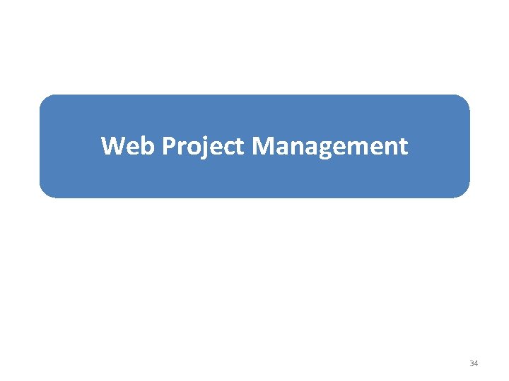 Web Project Management 34 