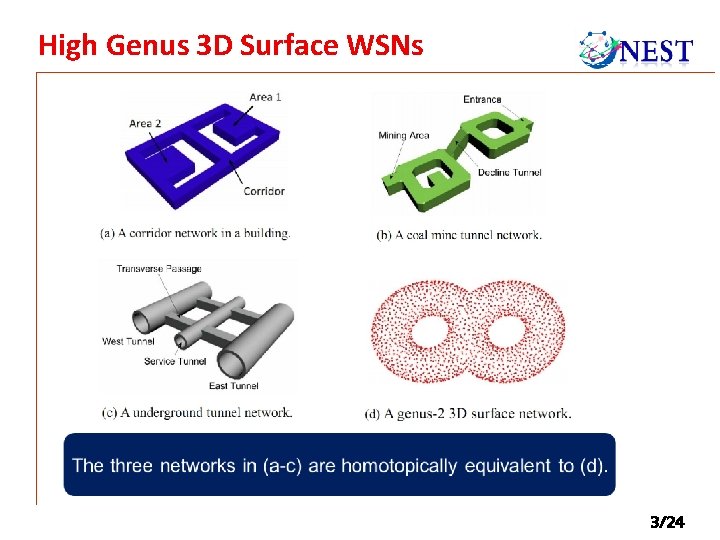 High Genus 3 D Surface WSNs 3/24 