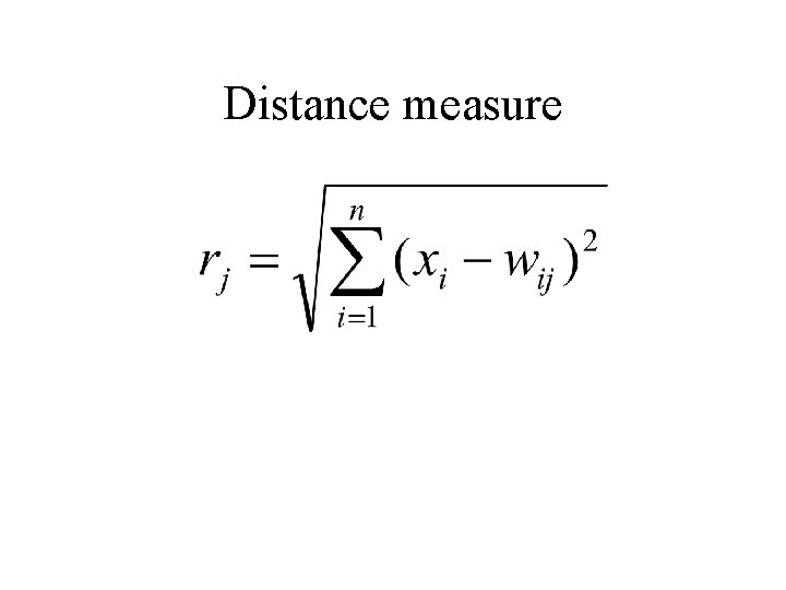 Distance measure 