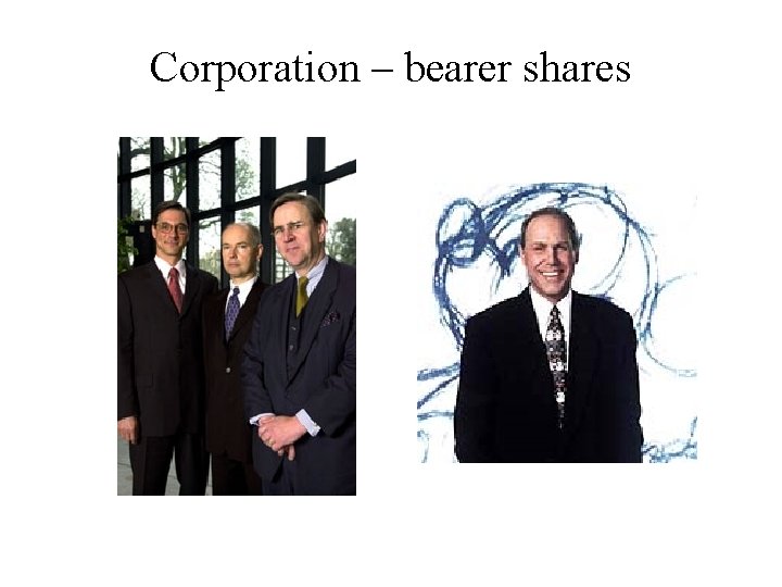 Corporation – bearer shares 