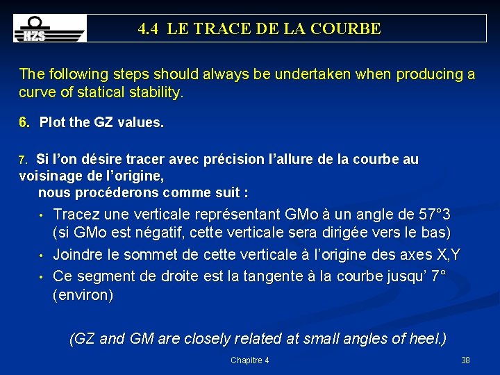 4. 4 LE TRACE DE LA COURBE The following steps should always be undertaken