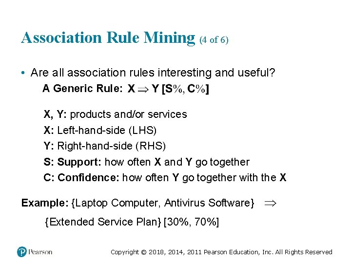 Association Rule Mining (4 of 6) • Are all association rules interesting and useful?