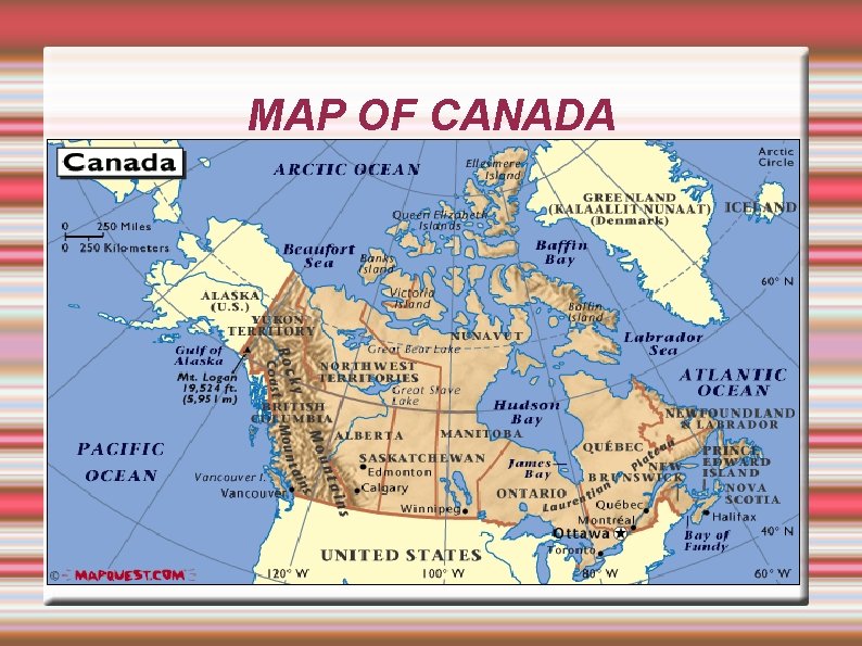 MAP OF CANADA 