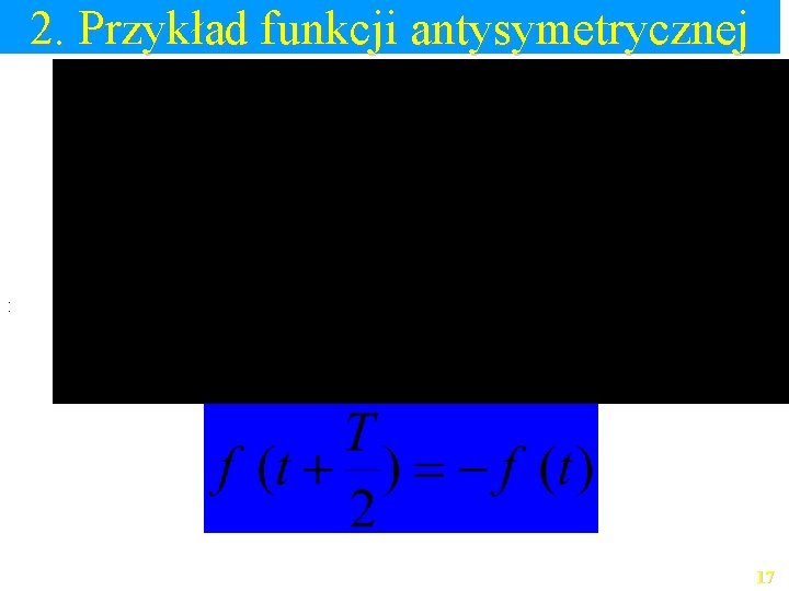 2. Przykład funkcji antysymetrycznej . . 17 