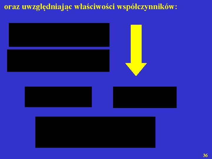  oraz uwzględniając właściwości współczynników: 36 