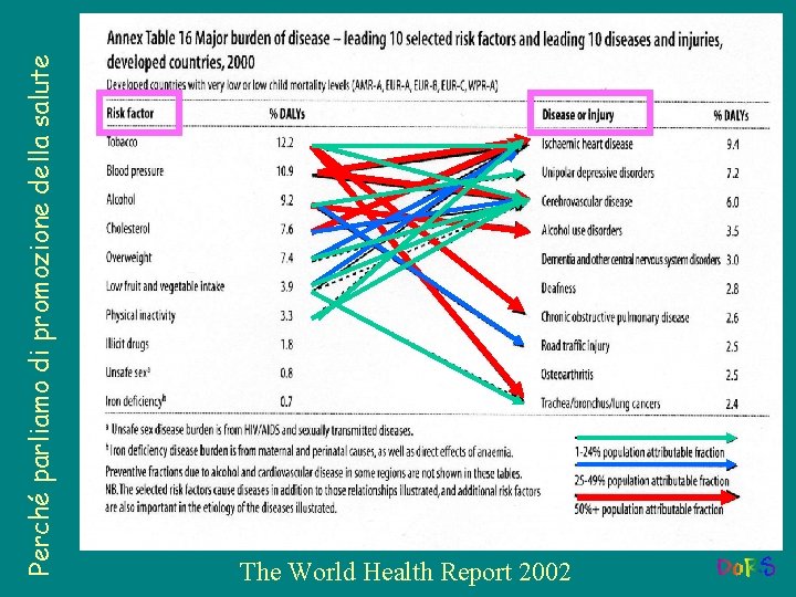 Perché parliamo di promozione della salute The World Health Report 2002 