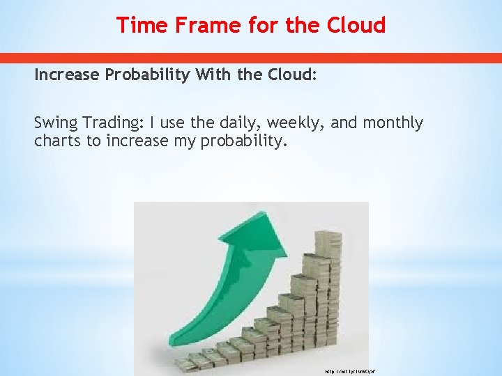 Time Frame for the Cloud Increase Probability With the Cloud: Swing Trading: I use