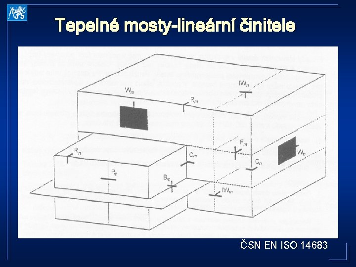 Tepelné mosty-lineární činitele ČSN EN ISO 14683 