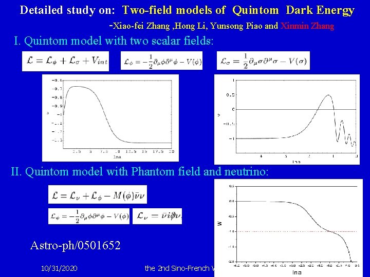 Detailed study on: Two-field models of Quintom Dark Energy -Xiao-fei Zhang , Hong Li,