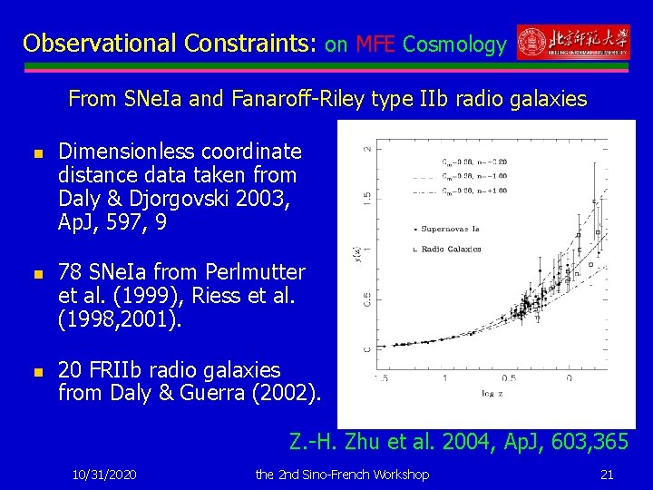 Observational Constraints: on MFE Cosmology From SNe. Ia and Fanaroff-Riley type IIb radio galaxies