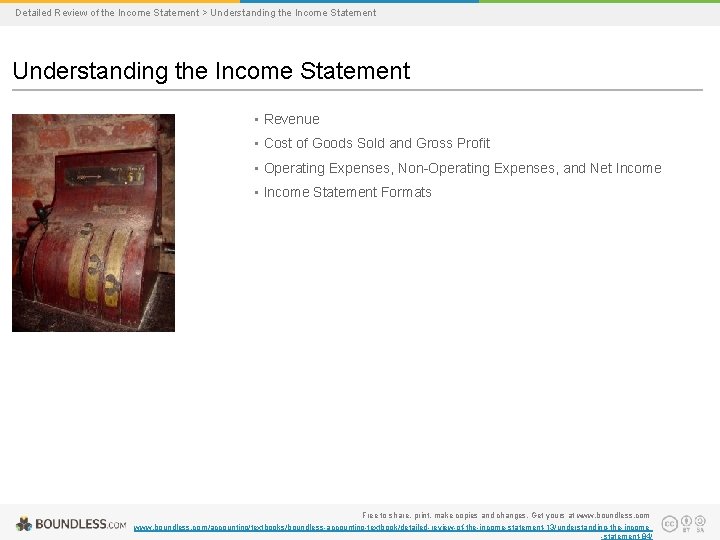 Detailed Review of the Income Statement > Understanding the Income Statement • Revenue •