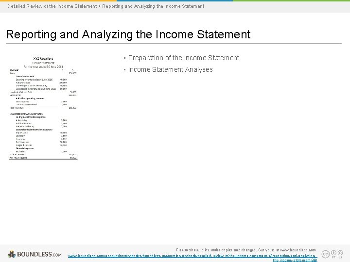 Detailed Review of the Income Statement > Reporting and Analyzing the Income Statement •