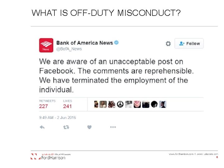 WHAT IS OFF-DUTY MISCONDUCT? 6 