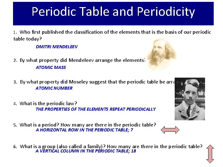 Periodic Table and Periodicity Chemistry: The Periodic Table and Periodicity 1. Who first published