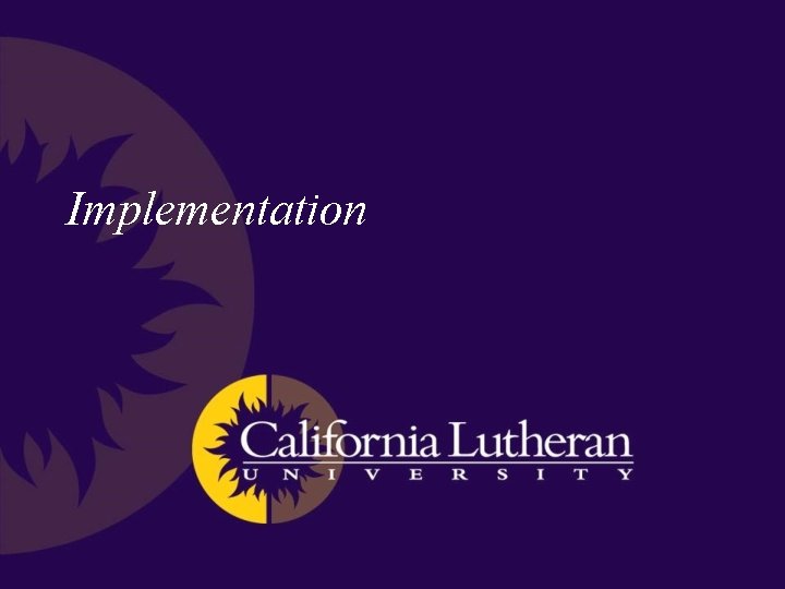 Implementation 