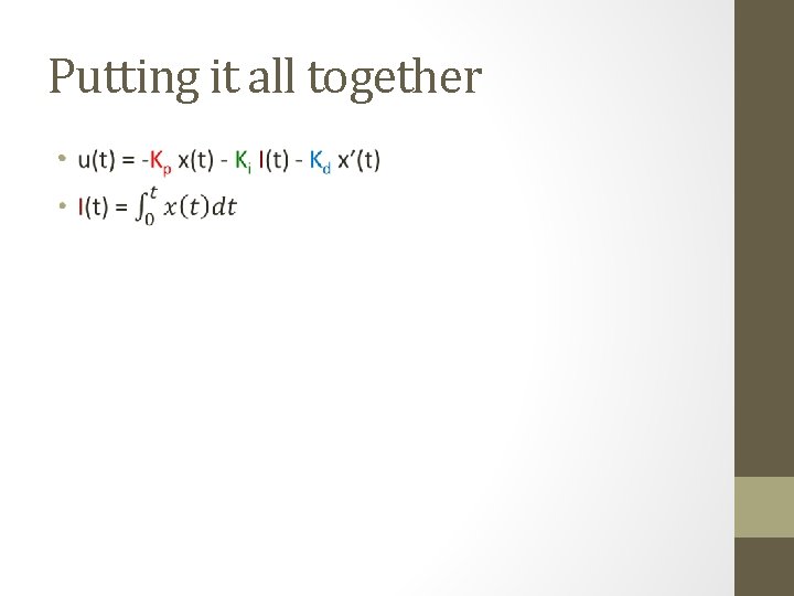 Putting it all together • 