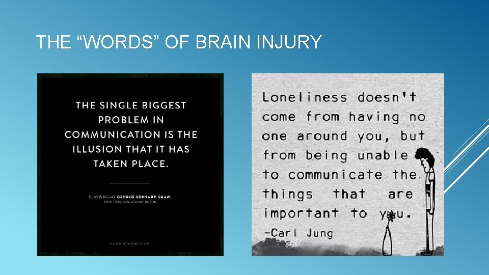 THE “WORDS” OF BRAIN INJURY 