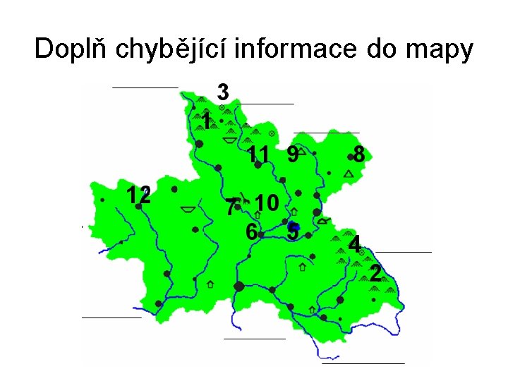 Doplň chybějící informace do mapy 