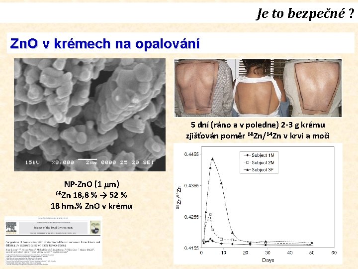 Je to bezpečné ? Zn. O v krémech na opalování 5 dní (ráno a