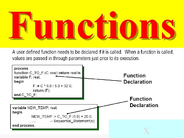 Functions x 