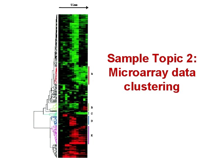 Sample Topic 2: Microarray data clustering 
